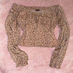 Cute off the shoulder floral shirt